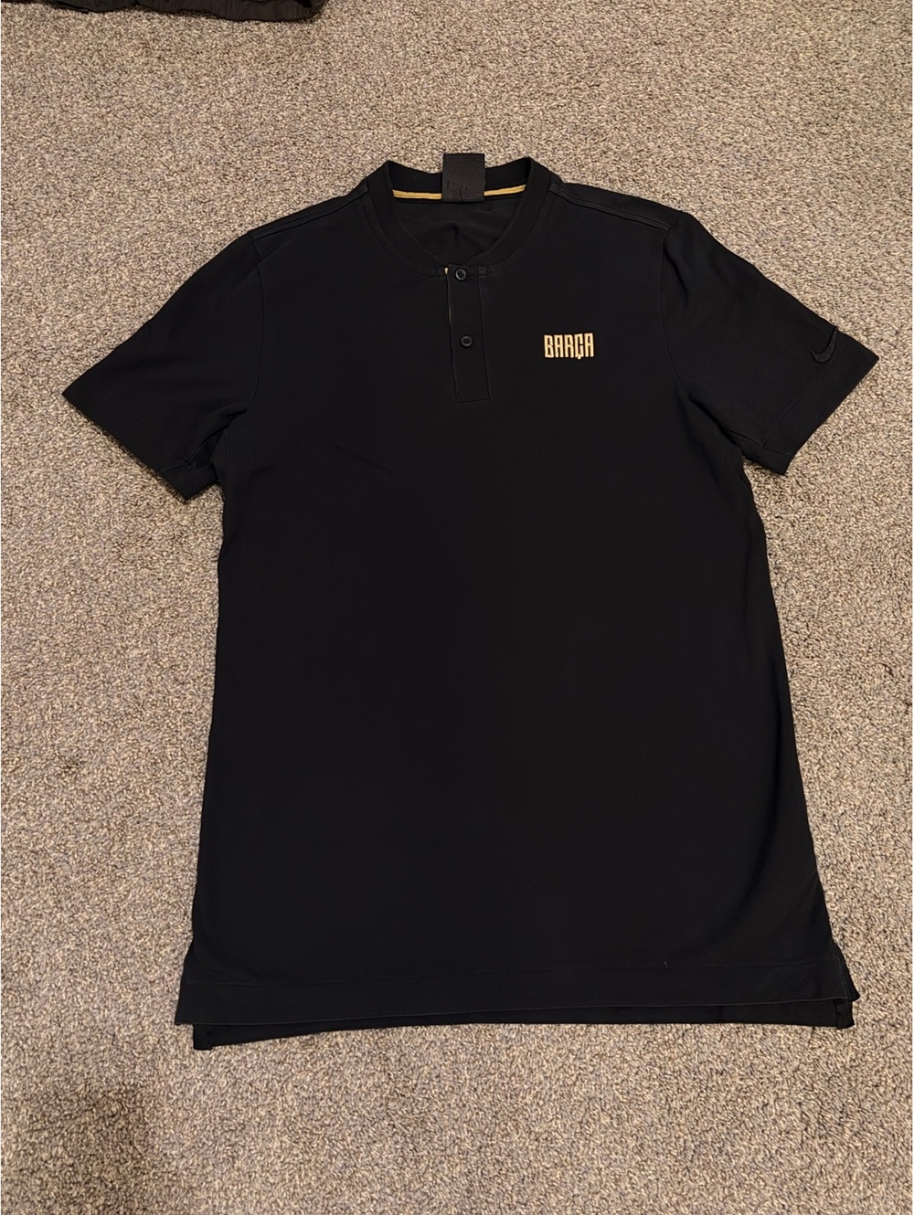 Nike FC Barcelona Barça Black Polo Shirt youth Large tall